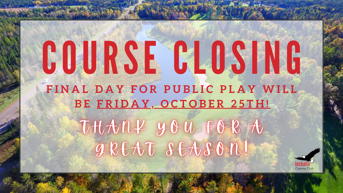 Course closing to the public